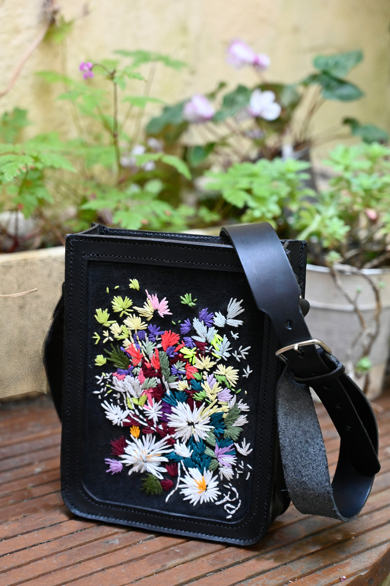 Sac brodé Printemps
